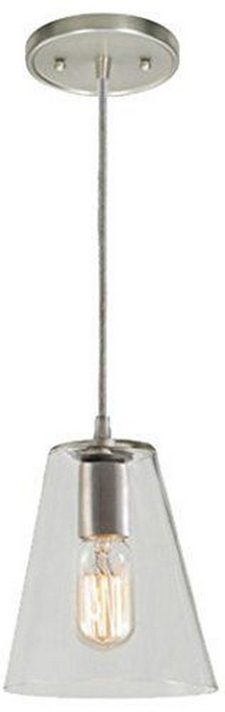 JVI Designs-1300-08 G1-AM-Grand Central - One Light Mini-Pendant Oil Rubbed Bronze Antique Mercury Ribbed 6 Wide, Mouth Blown Glass Small Cone Shade